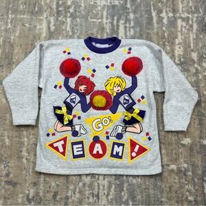 Vintage Tickle Me! Cheerleader Pom Pom Sweatshirt 1990’s Size 6x